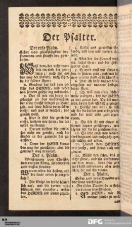 Der Psalter.