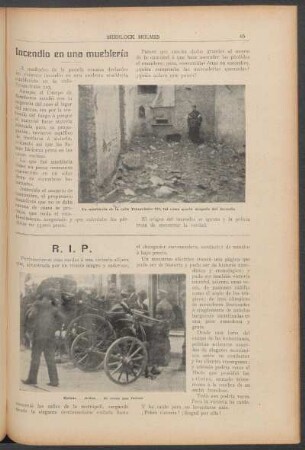 Incendio en una mueblería