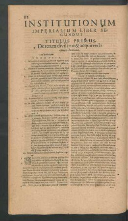 Titulus Primus. De rerum divisione & acquirendo earum dominio.
