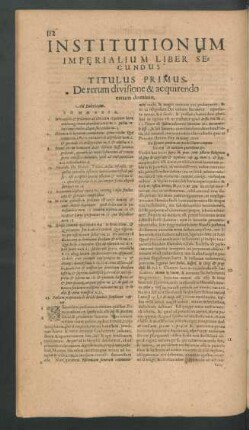 Titulus Primus. De rerum divisione & acquirendo earum dominio.