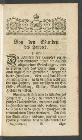 Von den Wunden des Hauptes