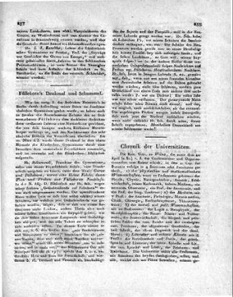 Chronik der Universitäten.