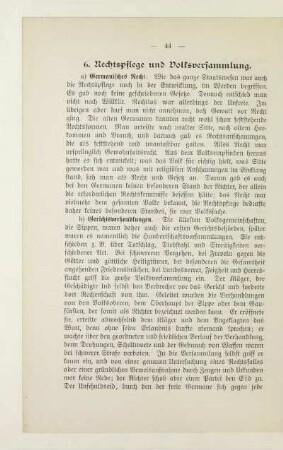 6. Rechtspflege und Volksversammlung