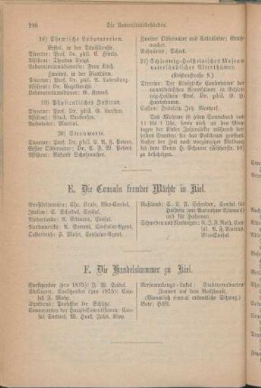 F. Die Handelskammer zu Kiel.