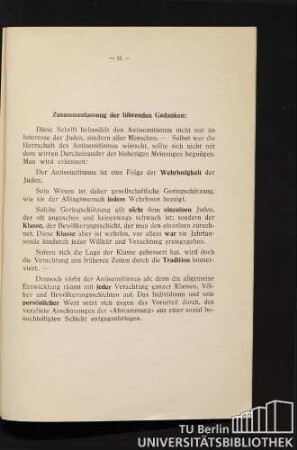 Zusammenfassung der führenden Gedanken