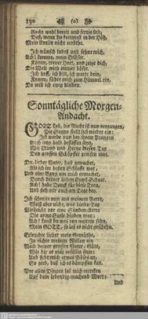 Sonntägliche Morgen-Andacht