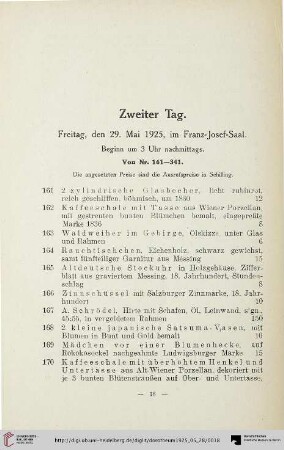 Zweiter Tag (Nr. 161-341)