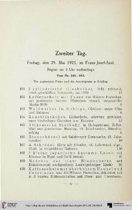 Zweiter Tag (Nr. 161-341)