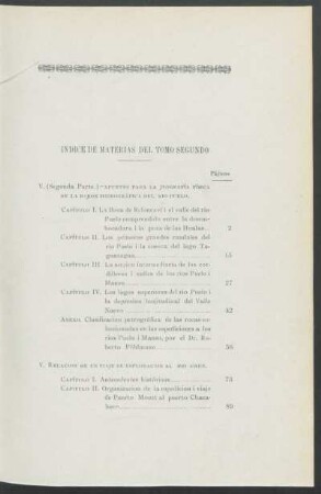 Índice de materias del tomo segundo