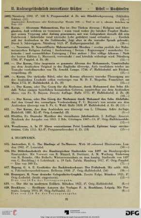 - 33 Buchwesen (Nr.615 - Nr.657)