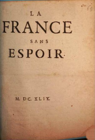La France sans espoir