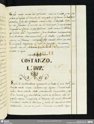 Costanzo. L.o Imp.e