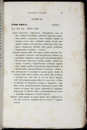 Genere III. Unio Brug.