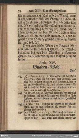 Artic. XIV. Gnaden-Wahl