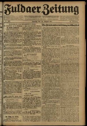 Ausgabe vom Montag, den 20. August 1917.