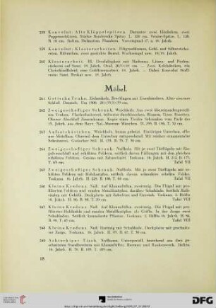 Möbel (Nr. 241-291)
