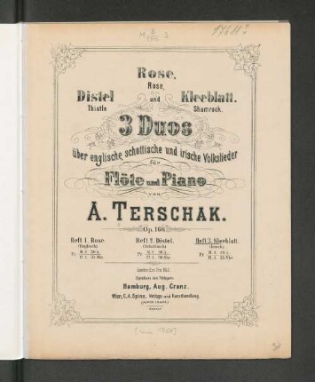H. 3: Kleeblatt : für Flöte und Piano; op. 166