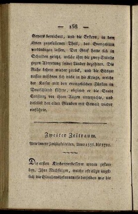 Zweiter Zeitraum. Neue innere Zwistigkeiten. Anno 1556. bis 1712.