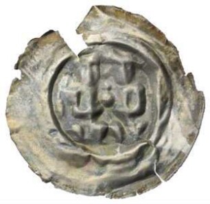 Fundmünze, Brakteat, um 1250 - 1275