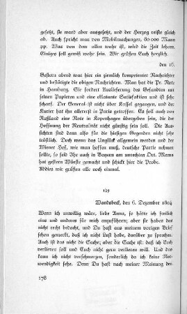 129 Wandsbeck, den 6. Dezember 1804.