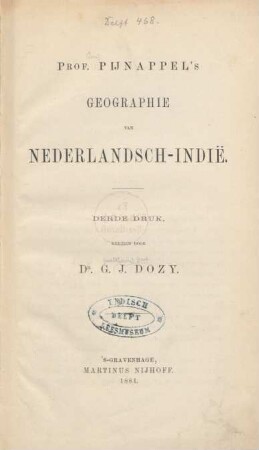 Prof. Pijnappel's Geographie van Nederlandsch-Indië