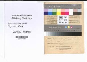 Entnazifizierung Friedrich Zunkel , geb. 14.07.1909 (Beamter)