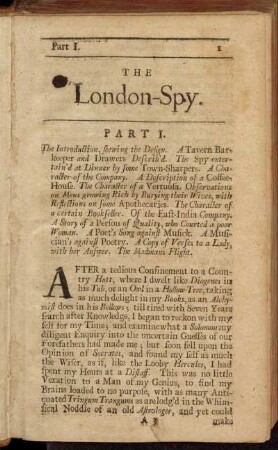 Part I. The Introduction, shewing the Design. [...]