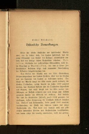 Erster Abschnitt. Historische Vermerkungen.