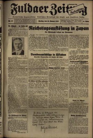 Ausgabe vom Freitag, den 22. Januar 1937.