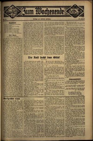 Zweite Ausgabe vom Sonntag, den 13. Januar 1935.