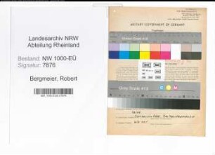 Entnazifizierung Robert Bergmeier, geb. 28.04.1906 (Kaufmann)