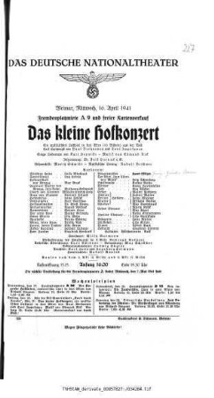 Das kleine Hofkonzert