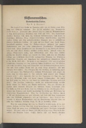 Missionsrundschau. Niederländisch-Indien