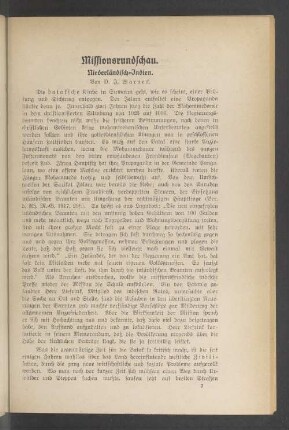 Missionsrundschau. Niederländisch-Indien