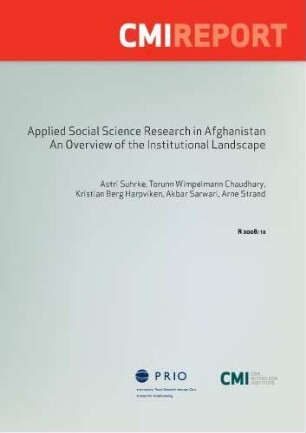 Applied social science research in Afghanistan. an overview of the institutional landscape