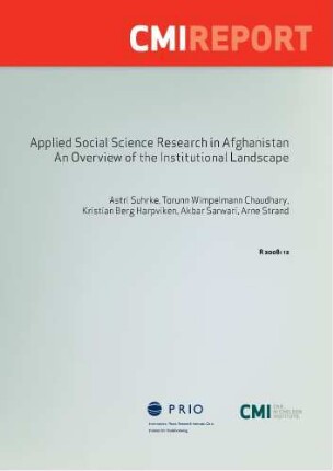 Applied social science research in Afghanistan. an overview of the institutional landscape