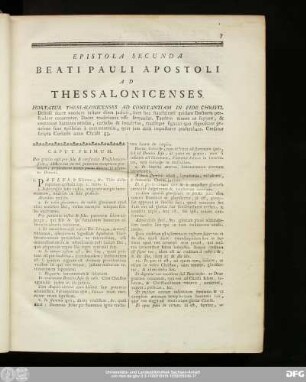 Epistola Secunda Beati Pauli Apostoli Ad Thessalonicenses.