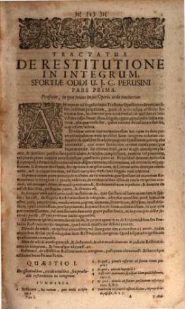 De restitutione in integrum tractatus ..., 1