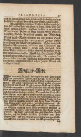 Beschluß-Rede