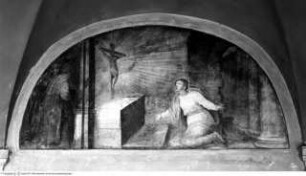 Episoden aus dem Leben des heiligen Franz von Assisi, Lünette 6: Der gekreuzigte Christus erscheint dem heiligen Franz von Assisi