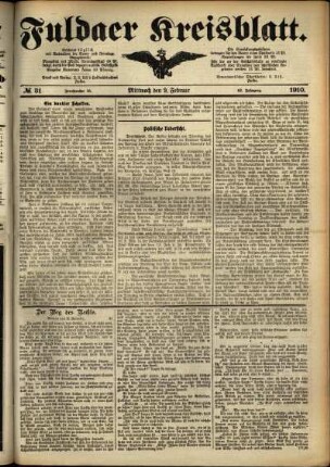 Ausgabe vom Mittwoch, den 09. Februar 1910.