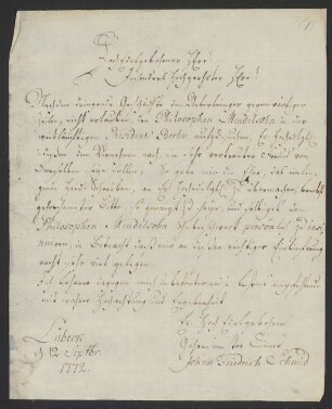 Brief an Friedrich Nicolai : 12.09.1772