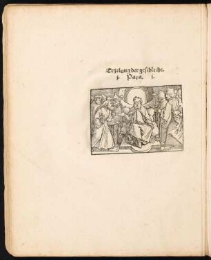 Holzschnitt: Erzelung der geschlecht. i. Para. i.