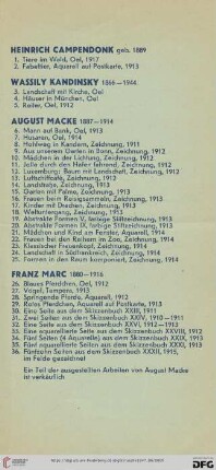 Wassily Kandinsky (Nr. 3-5)