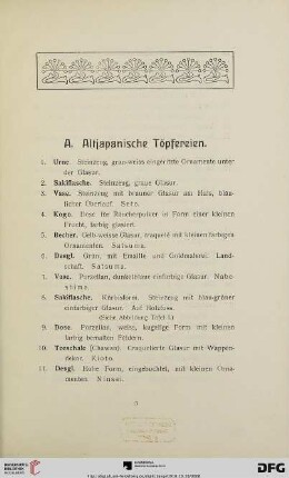 Altjapanische Töpfereien (Nr. 1-78)