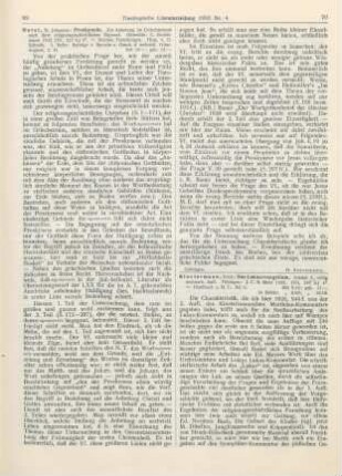 70-71 [Rezension] Klostermann, Erich, Das Lukasevangelium. Erklärt. 2., völlig neubearb. Aufl