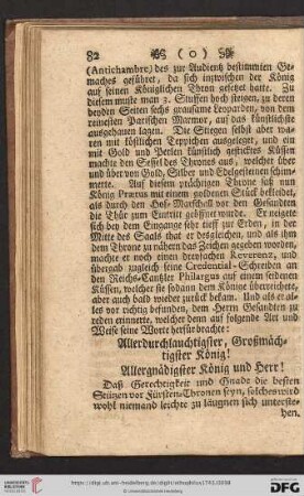 Allerdurchlauchtigster, Großmaechtigster Koenig ! Allergnaedigster Koenig und Herr !