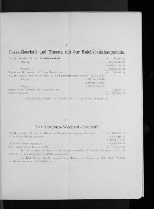 II. Das Disconto-Wechsel-Geschäft.