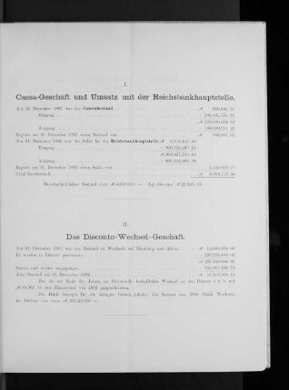 II. Das Disconto-Wechsel-Geschäft.