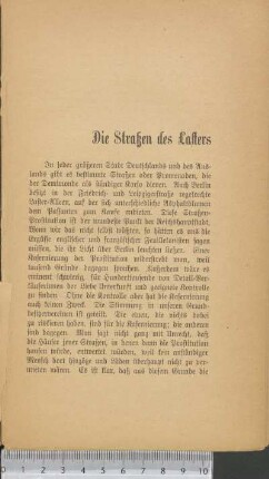 Die Straßen des Lasters